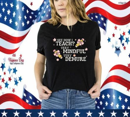 See How I Teach Very Mindful Very Demure T-Shirt