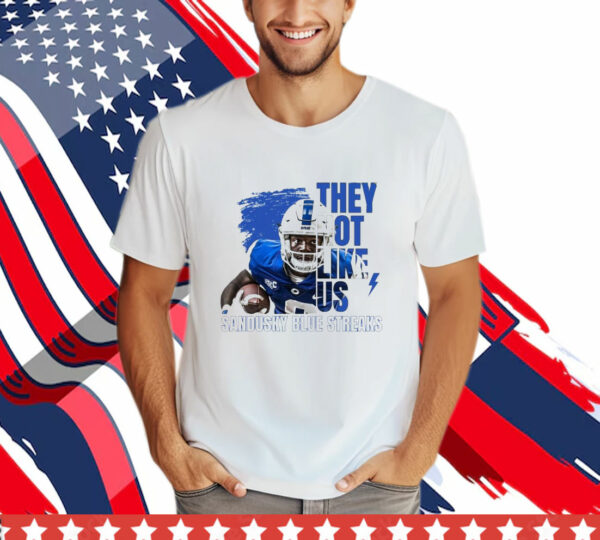 They Not Like Us Sandusky Blue Streaks T-Shirt