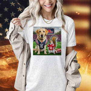 Dog and squirrel Ole Miss Football Shirt