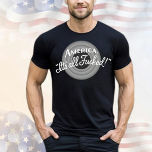 Joshua Malina wearing America It’s all fucked T-Shirt