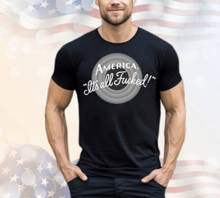 Joshua Malina wearing America It’s all fucked T-Shirt