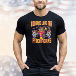 Official Cougars Love Our Pitchforks Arizona State Sun Devils Vs BYU Cougars T-Shirt