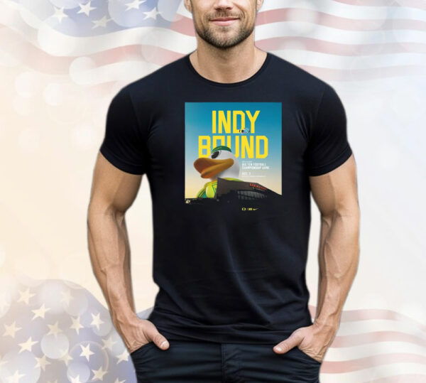 Official Indy Bound 2024 Discover Big Ten Football Championship Game Dec 7 Lucas Oil Stadium Indianapolis Poster T-Shirt