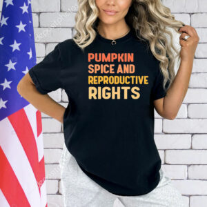 Vigilante Vegan wearing pumpkin spice and reproductive rights Shirt