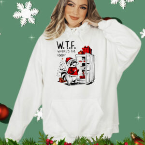 W.T.F. wheres the food Xmas Christmas foodie raccoon T-Shirt