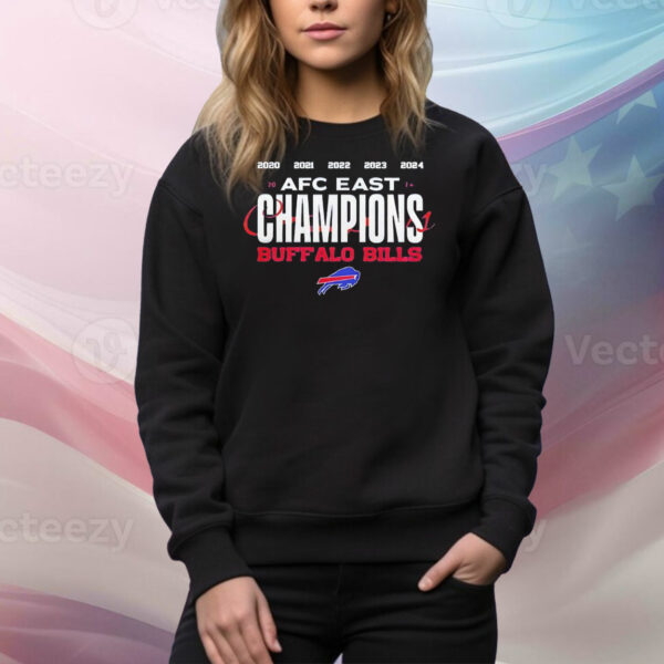 Buffalo Bills 2024 AFC East Champions 2020 2021 2022 2023 2024 Tee Shirt