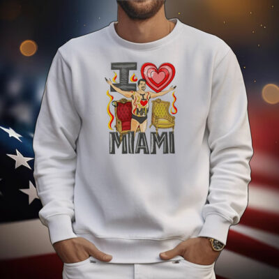 Dan Speedo color I love Miami The Dan Lebatard Show T-Shirt