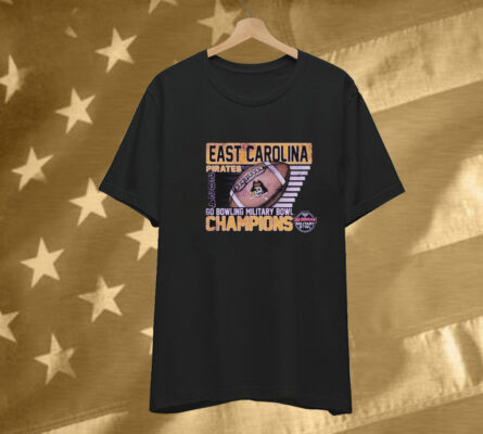 ECU Pirates 2024 Go Bowling Military Bowl Champions Tee Shirt