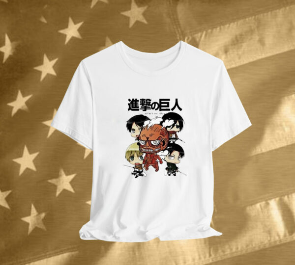 Kawaii Character Attack On Titan Tee Shirt