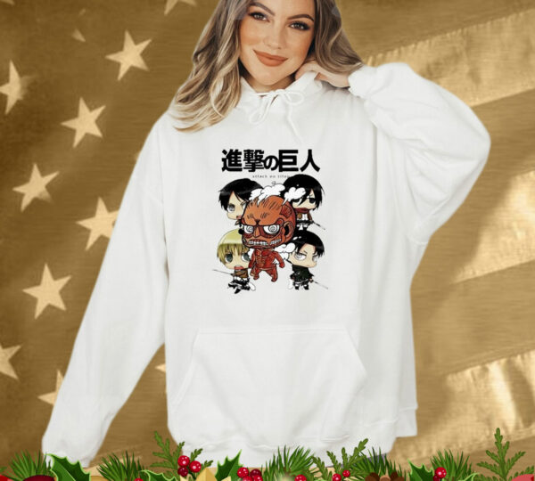 Kawaii Character Attack On Titan Tee Shirt