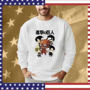 Kawaii Character Attack On Titan Tee Shirt