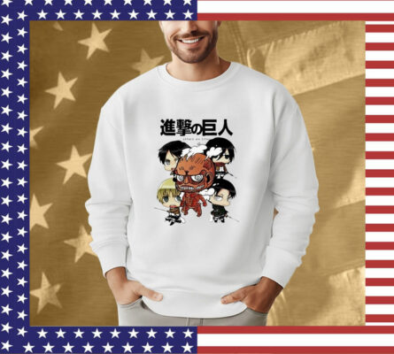 Kawaii Character Attack On Titan Tee Shirt