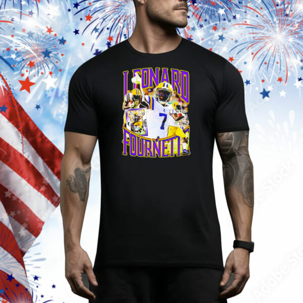 Leonard Fournette LSU Tigers football poster graphic Tee Shirt