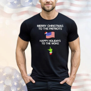 Merry Christmas to the patriots happy holidays to the woke T-Shirt