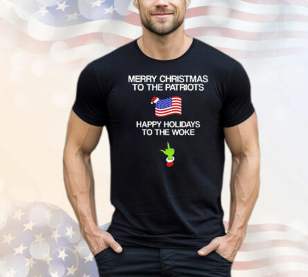 Merry Christmas to the patriots happy holidays to the woke T-Shirt