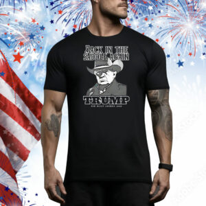 President 47th inauguration back in the saddle again Trump God bless America 2025 Tee Shirt