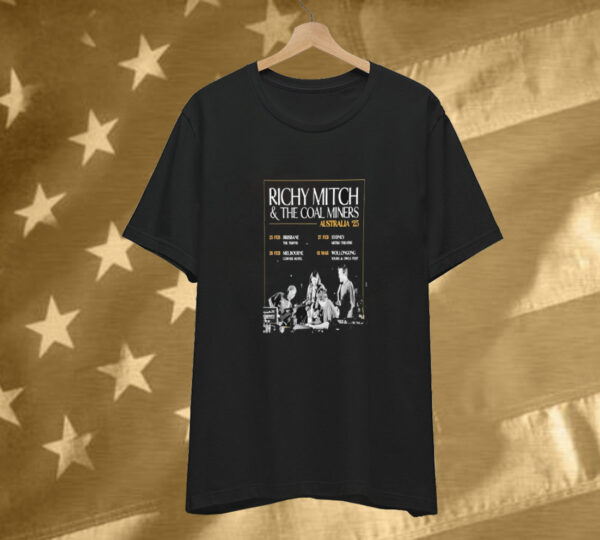 Richy Mitch & The Coal Miners Australia 2024 Tour Tee Shirt