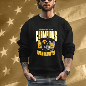 Transperfect Music City Bowl 2024 Champions Iowa Hawkeyes Helmet Logo NCAAF Bowl Games 2024-2025 Tee Shirt