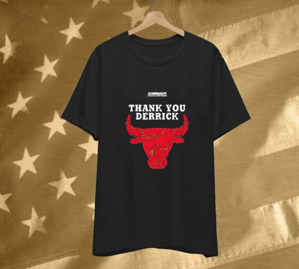 Derrick Rose Jugrnaut Everywhere Thank You Chicago Bulls Tee Shirt