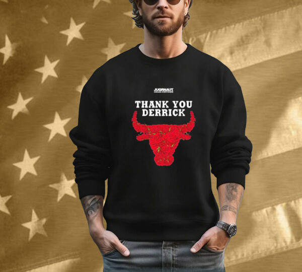 Derrick Rose Jugrnaut Everywhere Thank You Chicago Bulls Tee Shirt