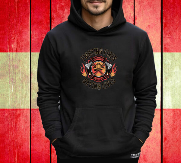 Fighting Fires Saving Lifes Los Angeles Fire Tee Shirt