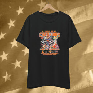 Illinois Fighting Illini Beat South Carolina Football Citrus Bowl Champions 2025 Mascot Tee Shirt