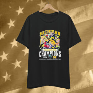 Michigan Wolverines Alabama Crimson Tide Football Reliaquest Bowl Champions 2025 Mascot Tee Shirt