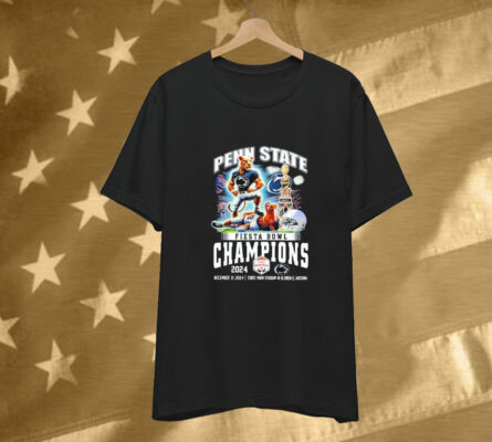 Penn State Nittany Lions Denver Broncos Fiesta Bowl Champions 2025 Mascot Tee Shirt