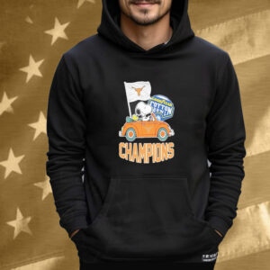 Snoopy And Woodstock Driving Car Texas Longhorns Goodyear Cotton Bowl Classic Champions College Football Playoff NCAA Season 2024-2025 Tee Shirt