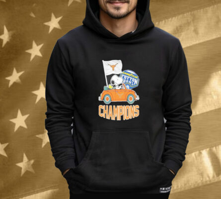 Snoopy And Woodstock Driving Car Texas Longhorns Goodyear Cotton Bowl Classic Champions College Football Playoff NCAA Season 2024-2025 Tee Shirt