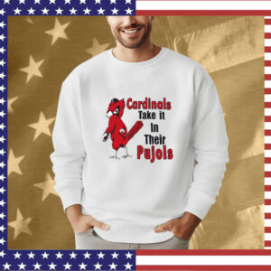 St Louis Cardinals Cardinal Take It In Their Pujols Mascot Tee Shirt