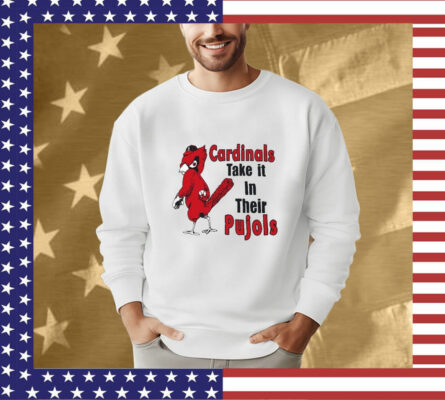 St Louis Cardinals Cardinal Take It In Their Pujols Mascot Tee Shirt